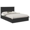 vidaXL Storage Bed with Headboard Black 140 x 190 cm Engineered Wood