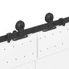 vidaXL Sliding Door Hardware Kit 427 cm Steel Black