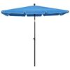 vidaXL Garden Parasol with Pole 210x140 cm Azure Blue