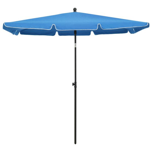 vidaXL Garden Parasol with Pole 210x140 cm Azure Blue