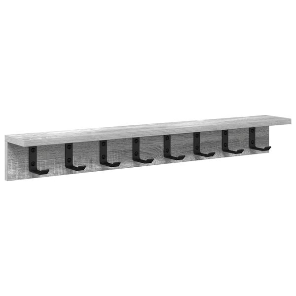 vidaXL Wall-Mounted Coat Rack Grey Sonoma 80 x 10.5 x 10.5 cm