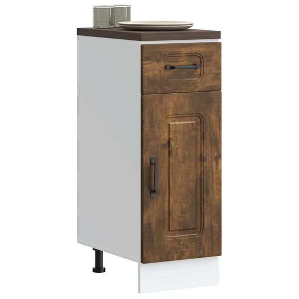 vidaXL Kitchen Base Cabinet Kalmar Smoked Oak Engineered Wood