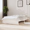 vidaXL Bed Frame without Mattress White Solid Wood 120x200 cm