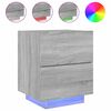 vidaXL Bedside Cabinets with LED Lights 2 pcs Grey Sonoma Engineered Wood