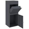 vidaXL Parcel Drop Box with Storage Anthracite 41 x 38 x 103 cm Steel