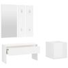 vidaXL Hallway Furniture Set High Gloss White Engineered Wood