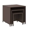 vidaXL Nesting Tables 3 pcs Brown Poly Rattan