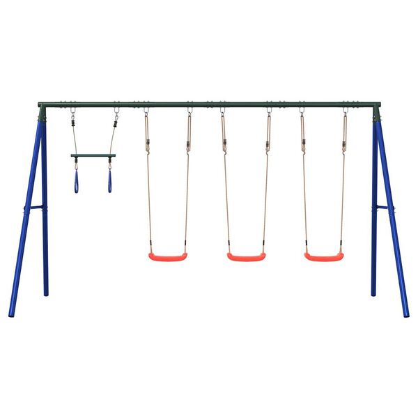 vidaXL Outdoor Swing Set with Swings and Trapeze