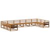 vidaXL Outdoor Sofa Set 10 pcs Natural Solid Acacia Wood