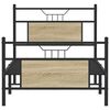 vidaXL Bed Frame without Mattress Sonoma Oak 90x190 cm Single Engineered Wood