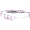 vidaXL Bed Frame without Mattress Brown Oak 140x200 cm Engineered Wood