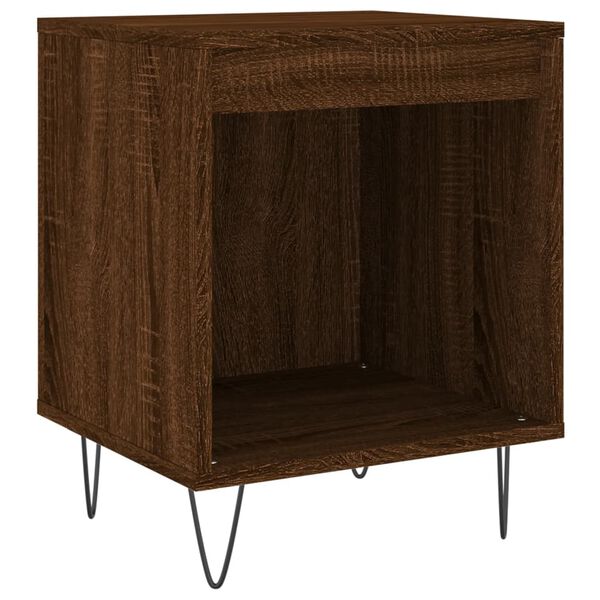 vidaXL Bedside Cabinet Brown Oak 40x35x50 cm Engineered Wood