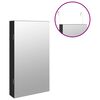 vidaXL Mirror Jewellery Cabinet with LED Lights Wall Mounted Black