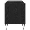 vidaXL Record Cabinet with Shelf with Door Black Oak 121 x 38 x 48 cm