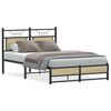 vidaXL Bed Frame without Mattress Sonoma Oak 120x190 cm Small Double Engineered Wood