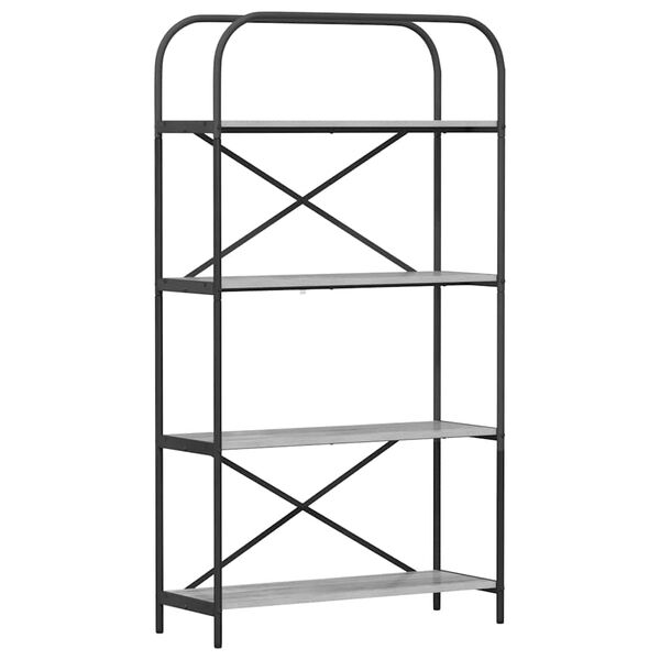 vidaXL Bookshelf Grey Sonoma 80 x 30 x 146 cm Engineered wood