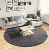 vidaXL Rug OVIEDO Short Pile Anthracite &Oslash; 240 cm