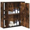 vidaXL Bathroom Mirror Cabinet Smoked Oak 60x16x60 cm Engineered Wood