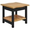 VidaXL Side Table EKAI Black 50 x 50 x 45.5 cm Solid Pine Wood