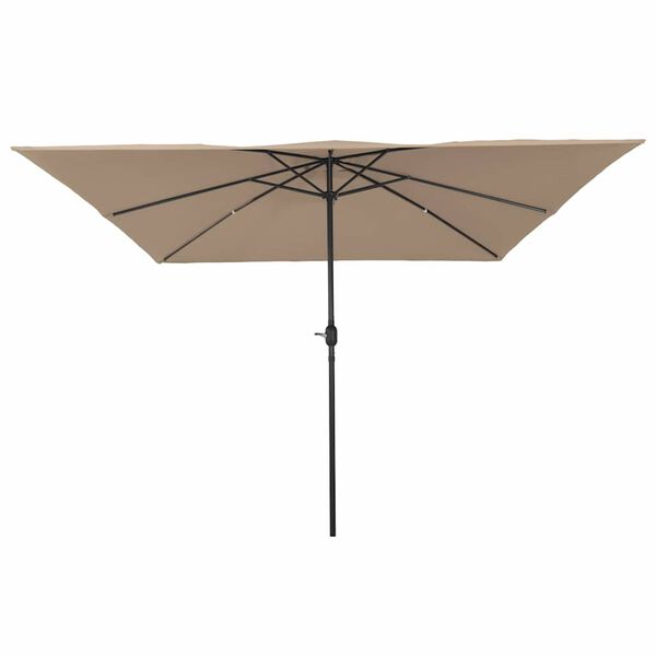 vidaXL Garden Parasol Taupe and Black 295 x 295 x 245 cm