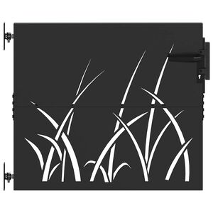 vidaXL Garden Gate with Lock Black 85 x 100 cm Powder-coated steel