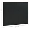 vidaXL 5-Panel Room Dividers 2 pcs Black 200x180 cm Steel