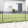 vidaXL Garden Fence 8 pcs Grey 13.6 x 0.6 m Powder-coated Steel
