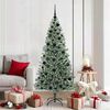 vidaXL Artificial Christmas Tree Snow Flocked with LED Light 180 cm