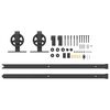 vidaXL Sliding Door Hardware Kit 183 cm Steel Black