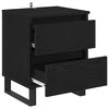 vidaXL Bedside Cabinet Black Oak 40 x 35 x 50 cm Engineered Wood