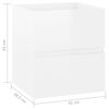 vidaXL Bathroom Furniture Set High Gloss White Engineered Wood