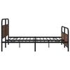 vidaXL Metal Bed Frame without Mattress Brown Oak 193x203 cm