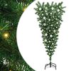 vidaXL Upside-down Artificial Pre-lit Christmas Tree with Ball Set PVC