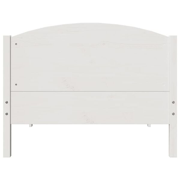 vidaXL Bed Frame without Mattress White 90x200 cm Solid Wood Pine