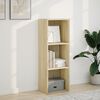vidaXL Bookcase Sonoma Oak 40x30x114 cm Engineered Wood