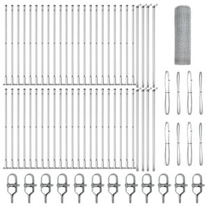 vidaXL Fence Post Silver 100 x 0.4 m (13 mm mesh) Steel