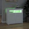 vidaXL Sideboard with LED Lights White 80x35x75 cm