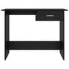 vidaXL Desk with Drawer Black Oak 100 x 50 x 76 cm Engineered Wood