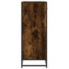 vidaXL Shoe Cabinet Smoked Oak 75x38x97.5 cm Engineered Wood and Metal