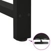vidaXL Dining Table Legs Black 2 pcs 90x(72-73) cm Steel