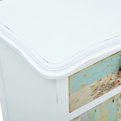 vidaXL Bedside Cabinet White 40x30x62 cm MDF