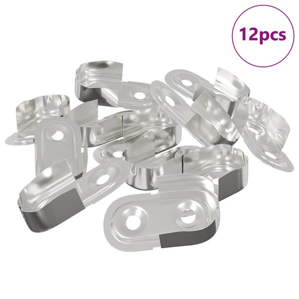 vidaXL Closet Rod Bracket 12 pcs White Zinc 40 x 18 x 10 mm Iron