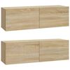 vidaXL 6 Piece TV Cabinet Set Sonoma Oak Engineered Wood