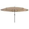 vidaXL Garden Parasol Taupe and Black 395 x 395 x 245 cm