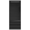 vidaXL Wardrobe Black 80x50x200 cm Engineered Wood