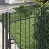 vidaXL Fence Gate with Lock Grey 103 x 225 cm Powder-Coated Steel