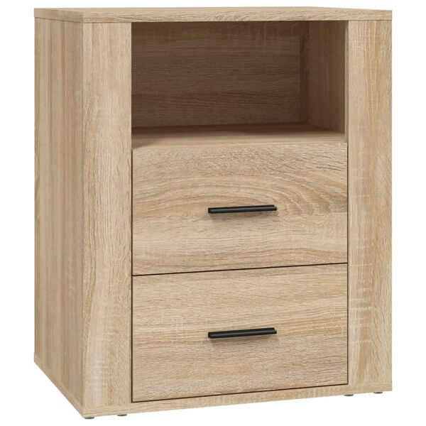 vidaXL Bedside Cabinet Sonoma Oak 50x36x60 cm Engineered Wood