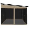 vidaXL Gazebo with Mesh Walls Taupe 6x3 m Steel