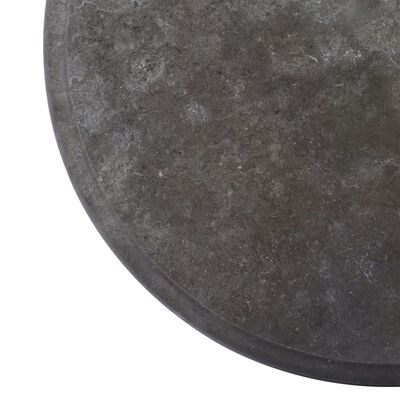 vidaXL Table Top Black Ø40x2.5 cm Marble