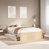 vidaXL Bed Frame without Mattress with Headboard 160x200 cm Solid Wood Pine